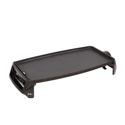 Imagen de Jata Gr195 Plancha de Asar Cocina Por Igual en Toda La Superficie 46 X 25 Cm Antiadherente Libre Pfoa Muy Resistente Al Rayado Fácil Limpieza con Bandeja Colectora Salsas, 2200 W, Color Negro