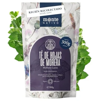 Imagen de Té de Hojas morera Monte Nativo (300 g) 100% puro y natural, sin aditivos como infusión o regalo hierbas aromático frutas Caliente frío