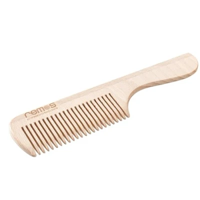 Imagen de REMOS Peine de madera con mango haya local 20 cm dientes finos