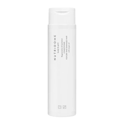 Imagen de Nutridome Acondicionador Regeneración e Hidratación Para cabello seco y dañado Suaviza pelo Nutre todo tipo de Aceite Argán Queratina Complejo vitaminas 250 ml