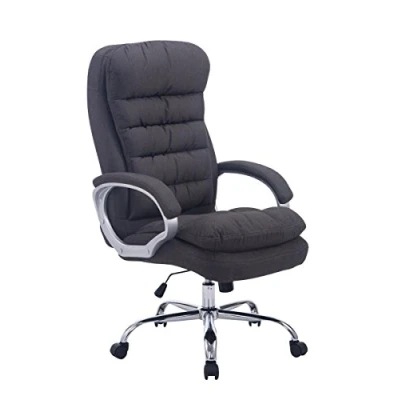 Imagen de CLP Silla De Oficina Ergonómica Vancouver En Tela &amp; Base con Ruedas I Escritorio Regulable Altura Giratoria, Color:Gris Oscuro