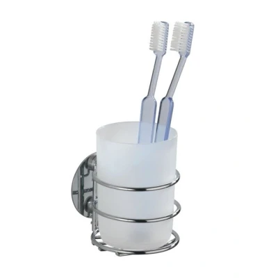 Imagen de WENKO Turbo Loc® Vaso higiene Dental Fijar sin taladrar Cromo