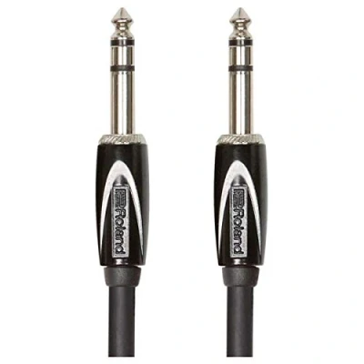 Imagen de Cable estéreo de interconexión la serie Black Roland — TRS 1/4 pulgada, 3 m longitud RCC 10 TRTR