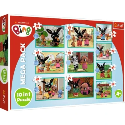 Imagen de Trefl 10en1, 10, 20 a 48 Piezas Rompecabezas con Personajes de Bing, Diferentes Niveles Dificultad, Entretenimiento, para Niños Partir 4 Años Puzzle, Color ¿qué Hace (90393)