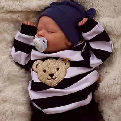 Imagen de ZIYIUI Muñecos Reborn, Muñecas de Bebé Realistas 18 Pulgadas con Vinilo Truly Soft Hecho a Mano Nacidas Nuevo como Real (Reborn Niño)