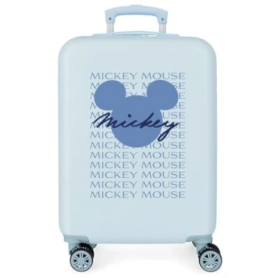 Imagen de Disney Have a Good Time Mickey Signature Maleta de Cabina Azul 38x55x20 cms Rígida ABS Cierre combinación Lateral 35L 2 kgs 4 Ruedas Dobles Equipaje Mano