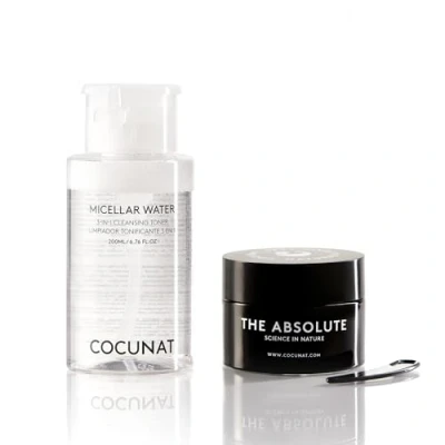 Imagen de COCUNAT Agua Micelar + The Absolute Pack de Potente Limpiador Desmaquillante y Crema Antiedad Regeneradora Limpia Detoxifica Piel Hidratada Todo Tipo Pieles