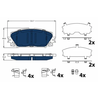 Imagen de TRW GDB4173BTE Juego de pastillas freno no preparado para indicador desgaste con accesorios TOYOTA: Prius III Hatchback, LEXUS: CT