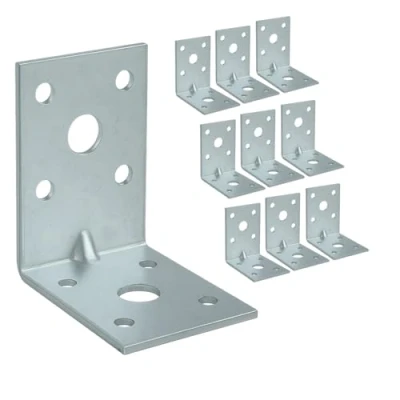 Imagen de OMIDEAS 10 x Escuadra para cargas pesadas (50 50 35 2) Conector en ángulo Conectores angulares con reborde galvanizada