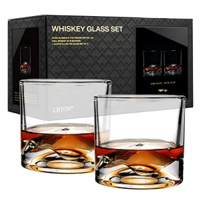 Imagen de LIITON Mt.Blanc Vasos de Whiskey Set 2, 280ml Clear