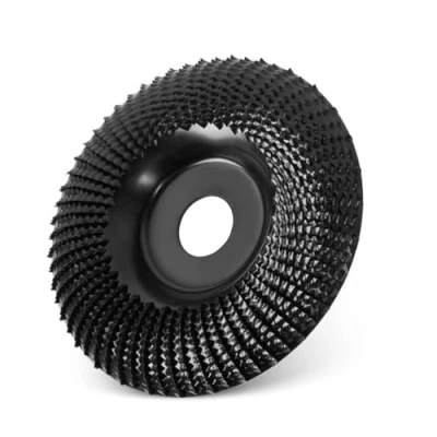 Imagen de disco abrasivo de madera para amoladora angular (diámetro 125 mm x 22 mm), tallar madera, motosierra, carburo tungsteno, discos abrasivos moldear, color negro
