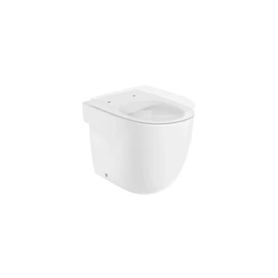 Imagen de Roca,Meridian,Taza compacta Rimless adosada a pared con salida dual para inodoro de tanque alto, empotrable o fluxor,Blanco,360mm x 520mm 435mm,A347246000
