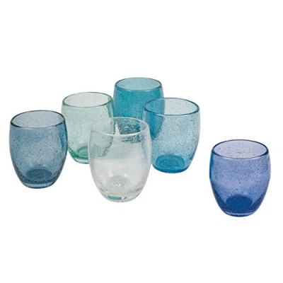 Imagen de Villa d&#039;Este Home Tivoli 5907747 Acapulco Marea Juego de 6 Vasos Agua 300 ml en Pasta Vidrio soplado, Transparente
