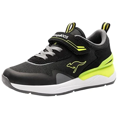 Imagen de KangaROOS KD Gym Ev, Zapatillas, Jet Black Neon Yellow 5062, 32 EU