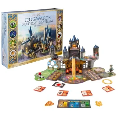 Imagen de Wizarding World Harry Potter Hogwarts Magical Mayhem Juego de mesa 3D Regalos para familias, adultos y niños a partir 8 años