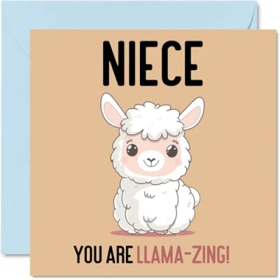 Imagen de tarjetas de cumpleaños para sobrina, llama Zing, divertida tarjeta feliz sobrina tío tía, regalos cumpleaños, 145 mm x mm, felicitación broma