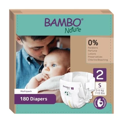 Imagen de Pañales Bambo Nature talla 2 3 a 6 kg (Pack x 30 Un)