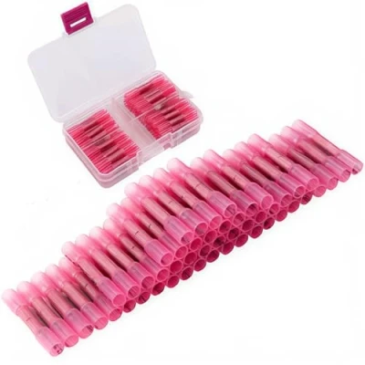 Imagen de CESFONJER 50 Pcs 22 16 AWG del Calor a tope conectores de cable eléctrico Kit, Seal Shrink Terminales eléctricos, Impermeable Alambre con el Caso Práctico Aislados para.