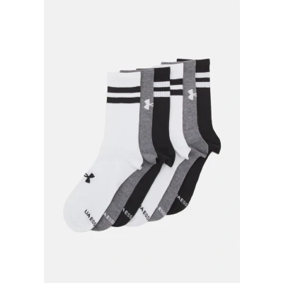 Imagen de Under Armour Essential CREW Unisex 6 PACK Calcetines de deporte, Talla: 31.5 36.5, White/black
