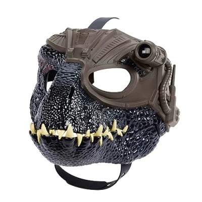Imagen de Mattel Jurassic World Track &#039;n Roar Indoraptor Mask Dinosaurio Figuras de Acción, Multicolor, Talla única (HPH28)