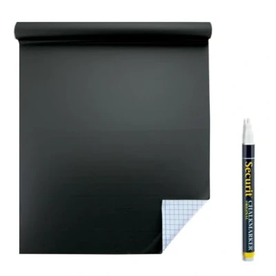 Imagen de Securit 942290 Rollo de pizarra autoadhesivo, 100 x 45 mm