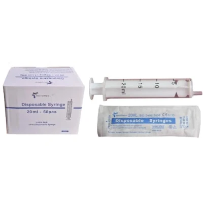 Imagen de 50 piezas de Jeringas desechables 2 ML 5 10 Y 20 Pack Estéril (20 ML)