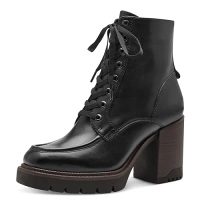 Imagen de Tamaris Mujer 1 25100 41, Botas Cortas al Tobillo, Piel Negra, 36 EU