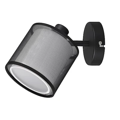Imagen de Trio, Foco, Burton 1xE14, max.28,0 W Organza, Humo, Cuerpo: Metal, estera negra A:12,5cm, L:18,0cm, A:19,5cm Montaje en techo y pared,IP20,Sin bombilla,FLEXConnect