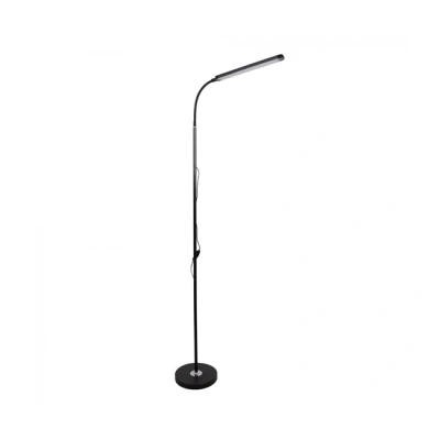 Imagen de BEL AIR HOME Lámpara de Pie Led 8W Serie Office Regulable en Intensidad 3 Temperaturas Luz 3000K 4000K 6500K Diseño Moderno Altura Ajustable 145 190cm Enchufe USB (NEGRO)