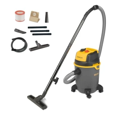 Imagen de STANLEY SXVC20PTE Aspirador Multiuso de sólidos y líquidos con Toma para Herramientas eléctricas integrada (1200 W, 20 l)
