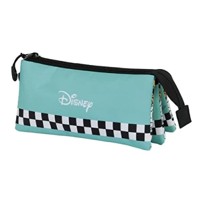 Imagen de Karactermania Mickey Mouse Squares Triple Large Estuche escolar para niños, Talla: One Size, Azul
