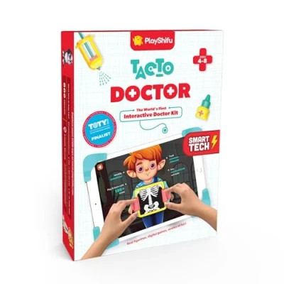 Imagen de PlayShifu Juguetes STEM para niños Tacto Doctor (kit interactivo + aplicación) Juego de simulación con aprendizaje real
