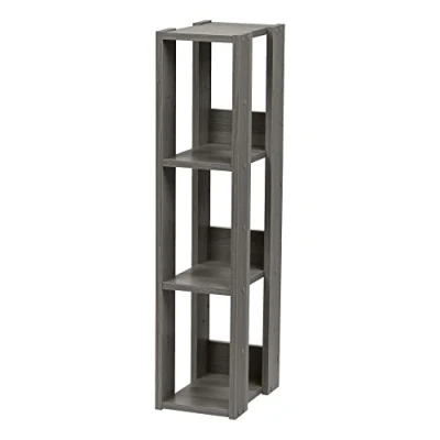 Imagen de Iris Ohyama, Unidad de almacenamiento pequeña/Estante almacenamiento/Módulo lateral, Diseño,Modular, Oficina, Casa Open Wood Rack OWR 200 Roble Gris