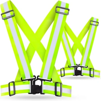 Imagen de AVANA chaleco reflectante, de seguridad ajustable, ligero, alta visibilidad, correr, bicicleta, moto, para adultos y jóvenes, amarillo, Talla única