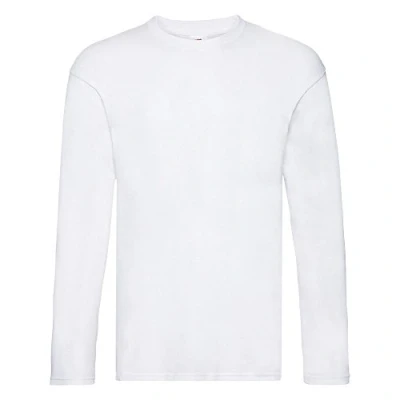Imagen de Fruit of the Loom Camiseta de Manga Larga Modelo Original para Hombre (Mediano (M)/Blanco)