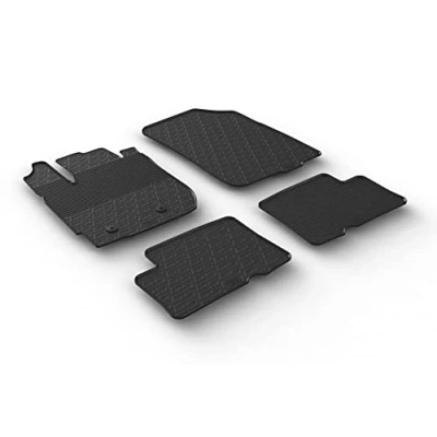 Imagen de Gledring 0178 Juego de alfombrillas suelo Caucho delante y detrás 4 negro 750mm 550mm DACIA: Duster SUV