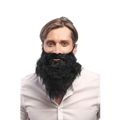 Imagen de WIG ME UP 9537B P103 Barba Carnaval Halloween Negro Hipster Ladrones Bandido profeta Moisés