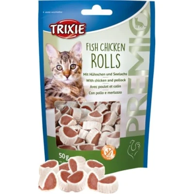 Imagen de Trixie Premio Rolls, Pollo/Merluza, 50 g