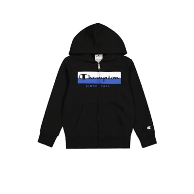 Imagen de Champion Legacy Graphic Shop B (306839) Ultra Light Soft Compact Powerblend Fleece Full Zip Sudadera con Capucha, Negro (KK001), 3 4 años para Niños