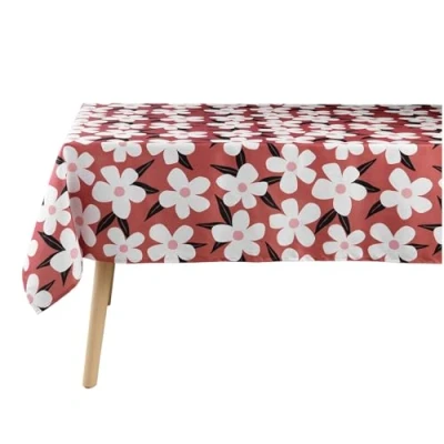 Imagen de Douceur d&#039;Intérieur Darcy Mantel Rectangular (140 x 240 cm) Terracota, Microfibra Estampada