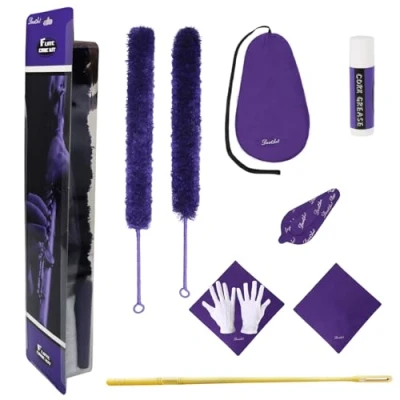 Imagen de Kit de limpieza y cuidado flautas: aceite clave + grasa corcho limpiador paño * 2 cepillo varilla set