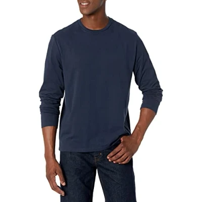 Imagen de Amazon Essentials Camiseta de Manga Larga Ajuste Normal Hombre, Azul Marino, M