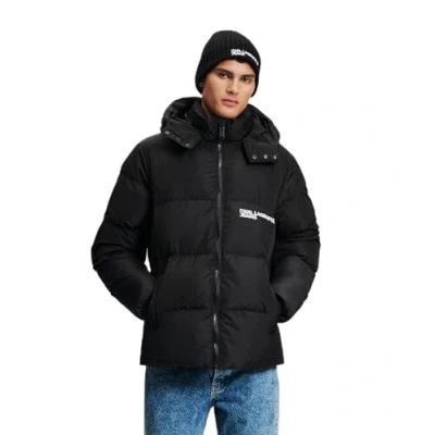 Imagen de Karl Lagerfeld Jeans Hooded Puffer Chaqueta de invierno, Hombre, Talla: XXL, Black