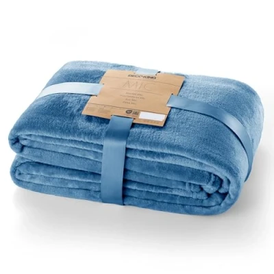 Imagen de DecoKing Manta Polar de Microfibra 160x210 cm Suave y cálida Monocolor Mic Indigo