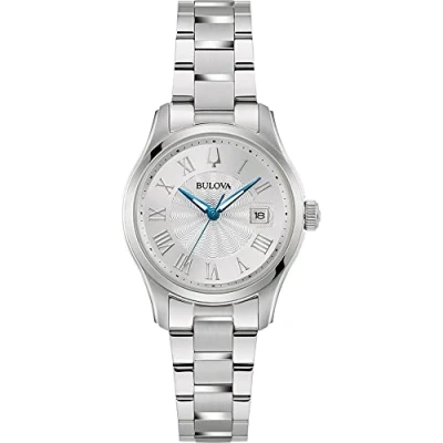 Imagen de Bulova Reloj Analógico para Mujeres de Cuarzo con Correa en Acero Inoxidable 96M162