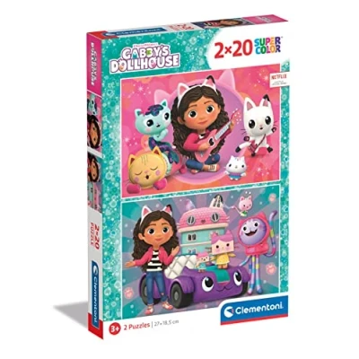 Imagen de Clementoni Infantil 2 Puzzles de 20 Piezas La Casa Muñecas Gabby Desde 3 años (24802), Multicolor