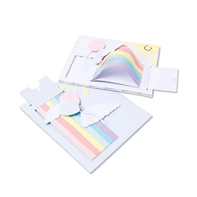 Imagen de Sizzix 665086 Thinlits Tarjetas deslizantes de Arco Iris por Georgie Evans (13 Unidades) Cutting Dies, Plástico Papel, Multicolor, Talla única
