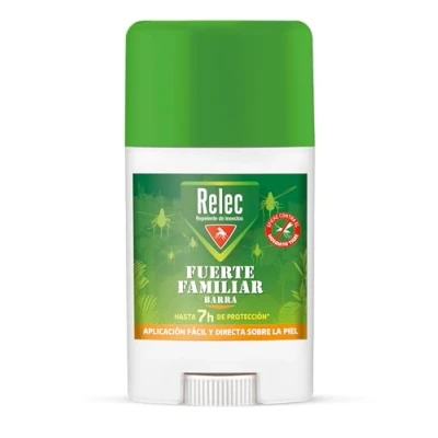 Imagen de Relec Fuerte Familiar Barra/stick antimosquitos, repelente para una aplicación fácil y directa sobre la piel, eficaz contra el mosquito tigre, hasta 7H de protección