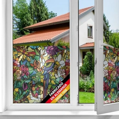 Imagen de d c fix vinilo adhesivo para cristales ventanas Tulia autoadhesivo opaco translúcido privacidad decorativo mampara de ducha baño lámina pegatina 45 cm x 2 m