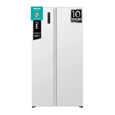 Imagen de Hisense RS3P538NEWE Frigorífico Americano Side By Side, Class E, 534 L, Alto 178.6 cm x Ancho 91 cm, Color Blanco, Kitchen Fit, Ventilación Inferior, Apertura de Puerta 90 grados, Multi Air Flow